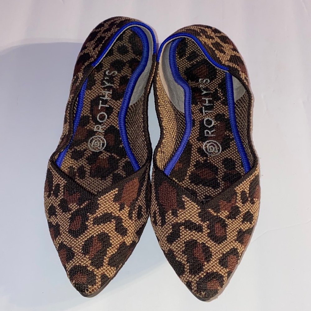 Rothy’s leopard Slip Ons #7.5 - Picture 2 of 6